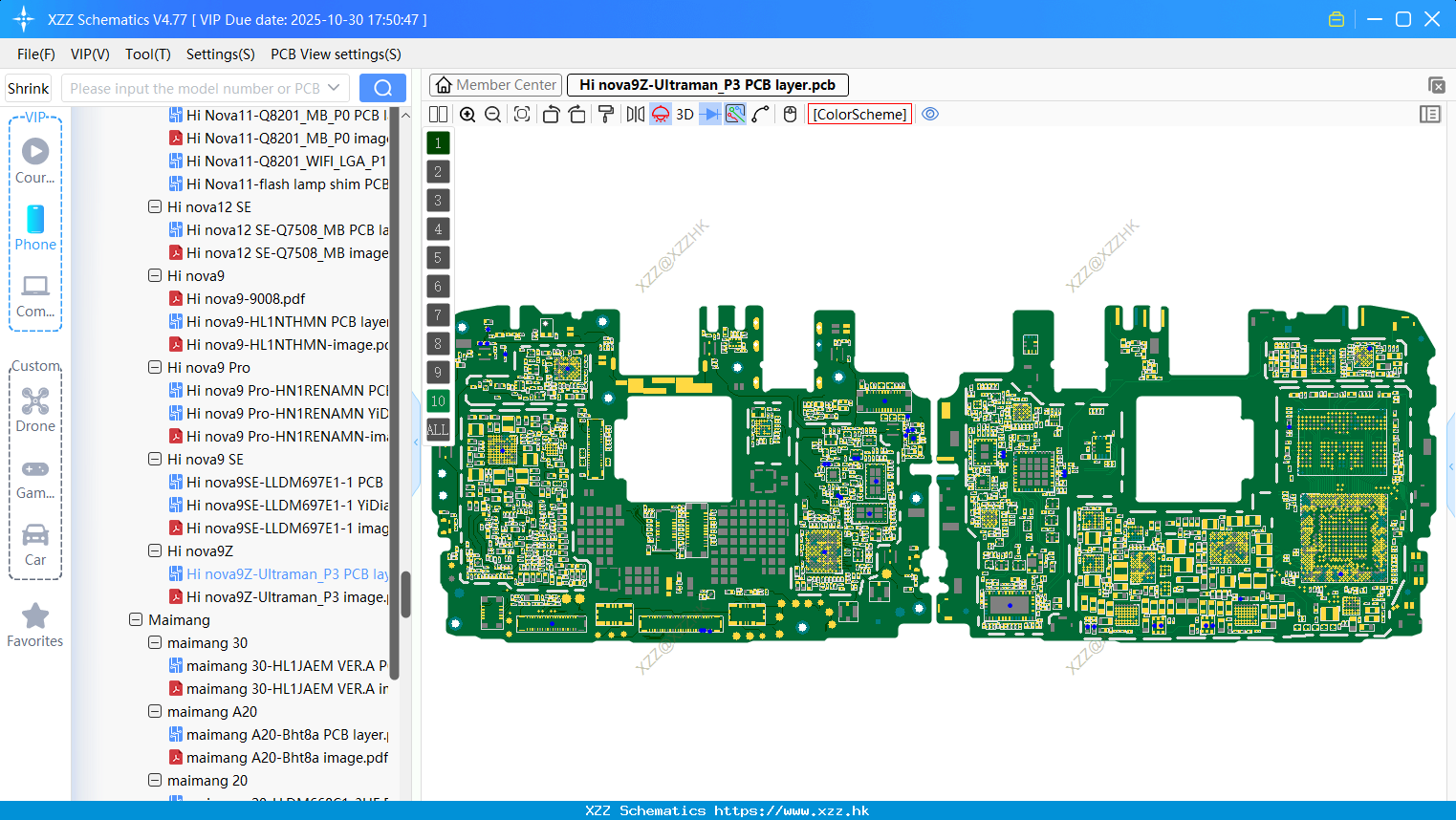 Huawei Hi Nova9Z-UItraman_P3 PCB Layer